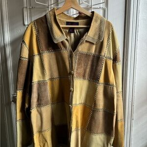 Patchwork Button-Up Jacket
